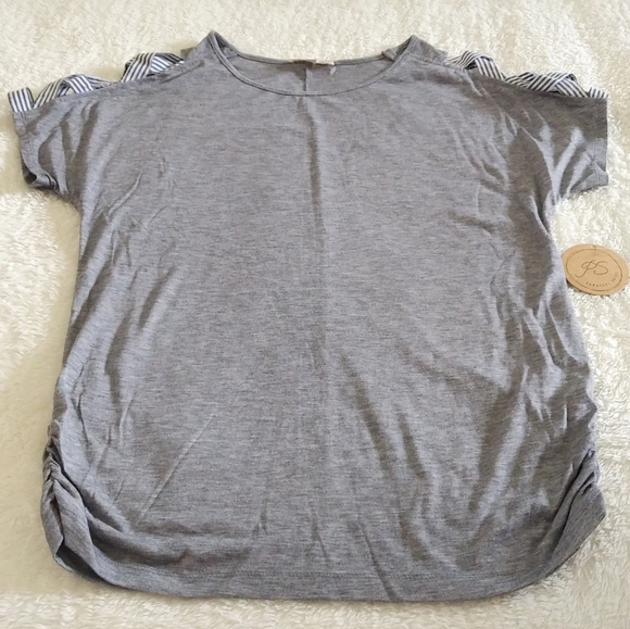 Parallel Skies🌌 Heather Grey Blouse - NWT - Picture 11 of 12